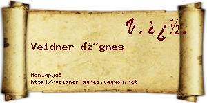 Veidner Ágnes névjegykártya
