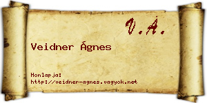 Veidner Ágnes névjegykártya